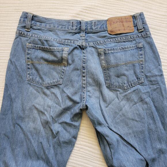 Y2K Express Womens 8 Low Rise Bootcut Jeans Medium Light Wash Western Cyber - Picture 4 of 6